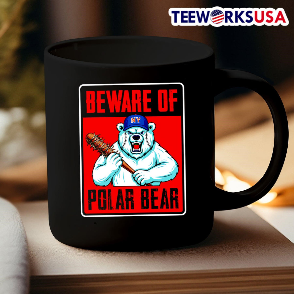 Beware of Polar bear - Adult & Kids T-Shirts, Sweatshirts & Hoodies apparel design preview 3