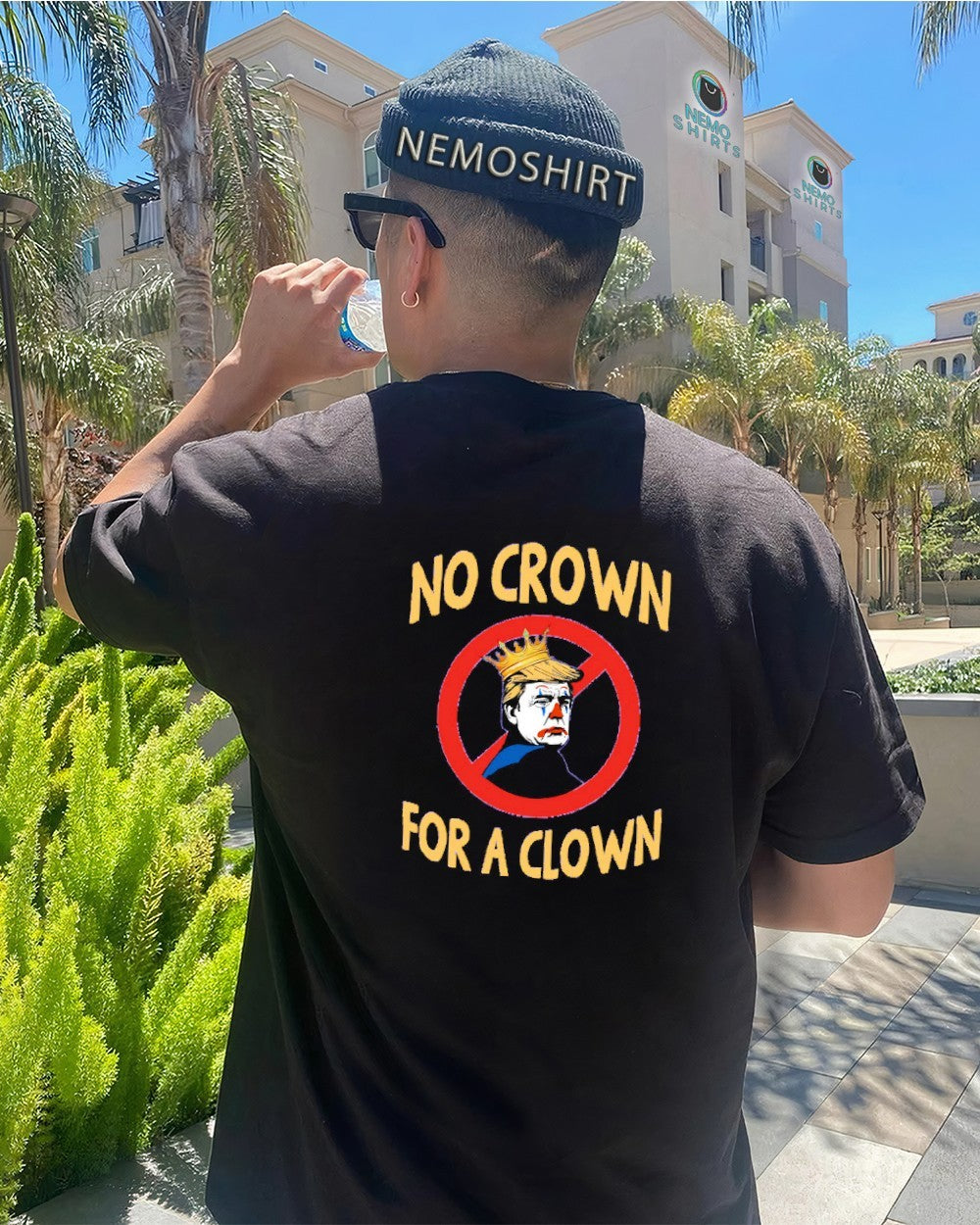 No crown for a clown kings anti Trump - Adult & Kids T-Shirts, Sweatshirts & Hoodies apparel design preview 4