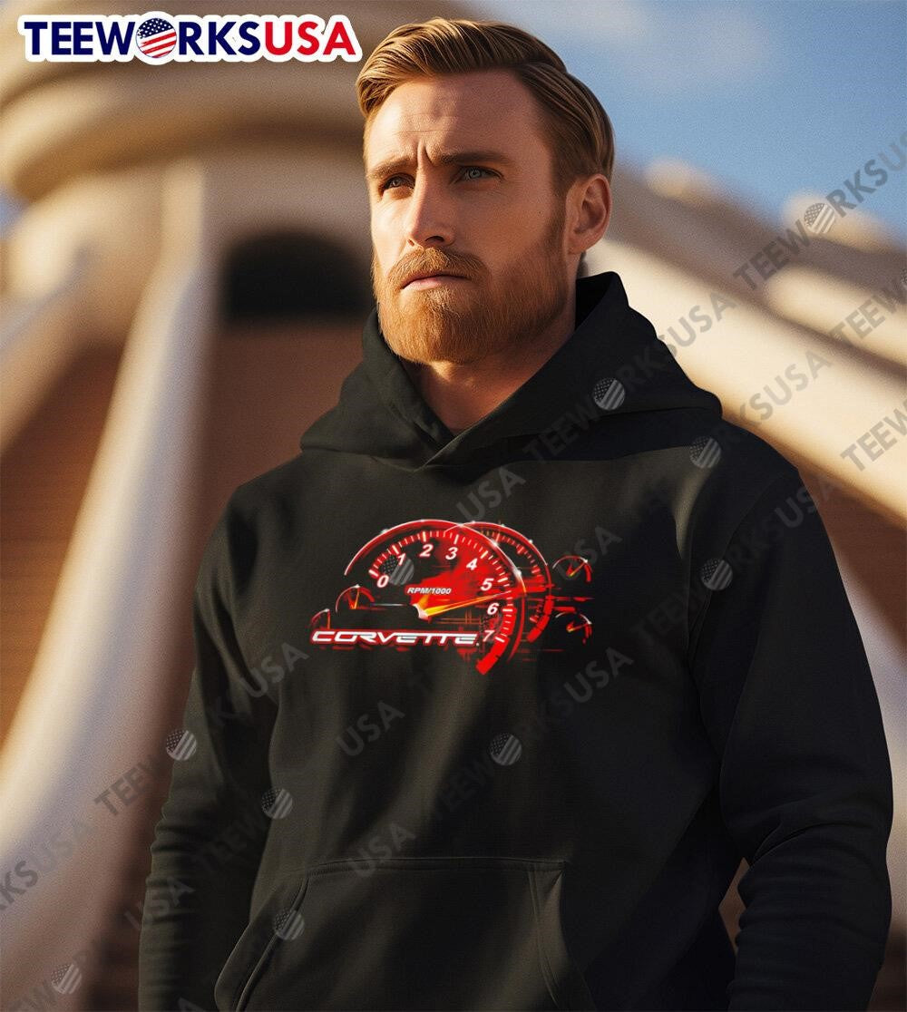 Corvette c5 RPM 1000 - Adult & Kids T-Shirts, Sweatshirts & Hoodies apparel design preview 2