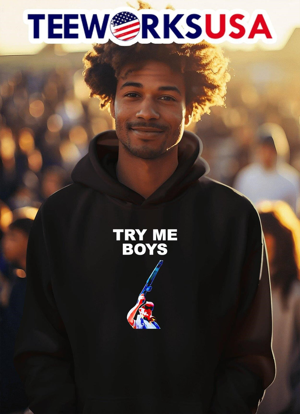 Carl Niehaus try me boys - Adult & Kids T-Shirts, Sweatshirts & Hoodies apparel design preview 2