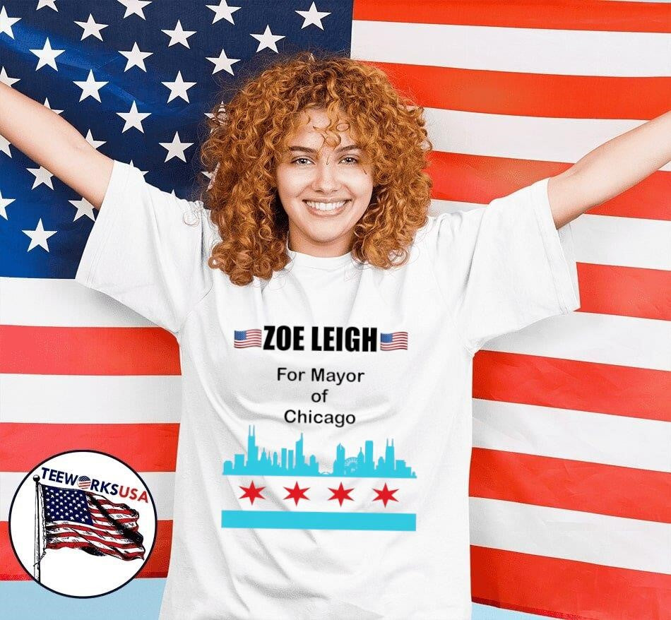 Zoe Leigh for Mayor of Chicago - Adult & Kids T-Shirts, Sweatshirts & Hoodies apparel design preview 7