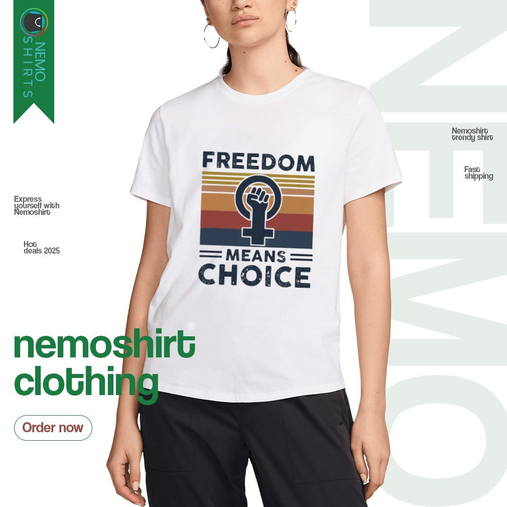 Freedom means choice - Adult & Kids T-Shirts, Sweatshirts & Hoodies apparel design preview 3