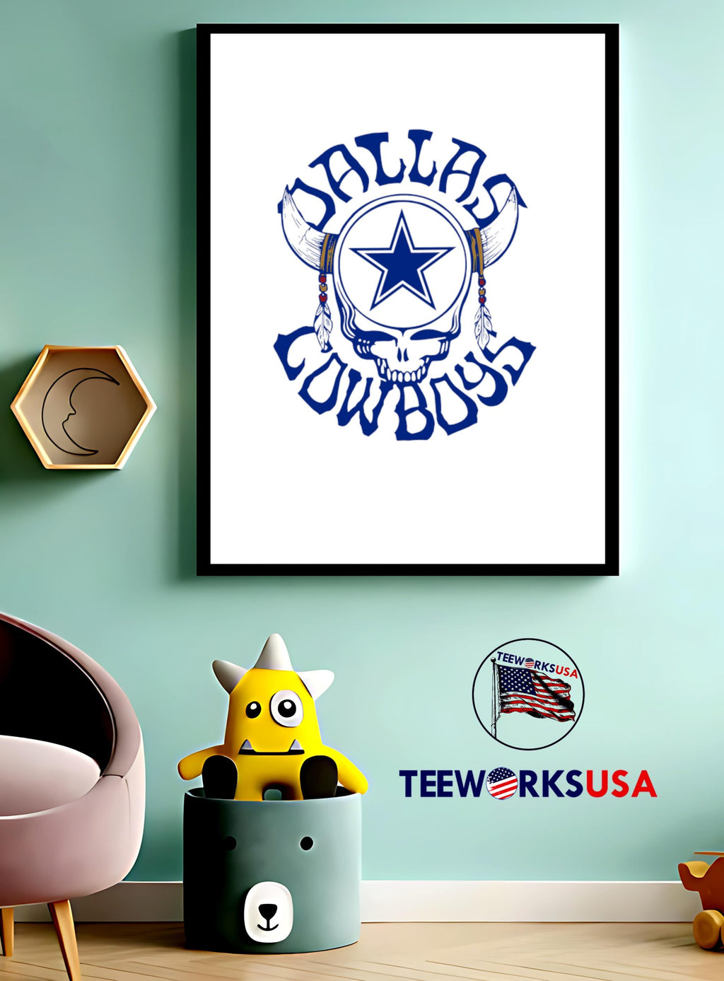 Dallas Cowboys Skull - Adult & Kids T-Shirts, Sweatshirts & Hoodies apparel design preview 4