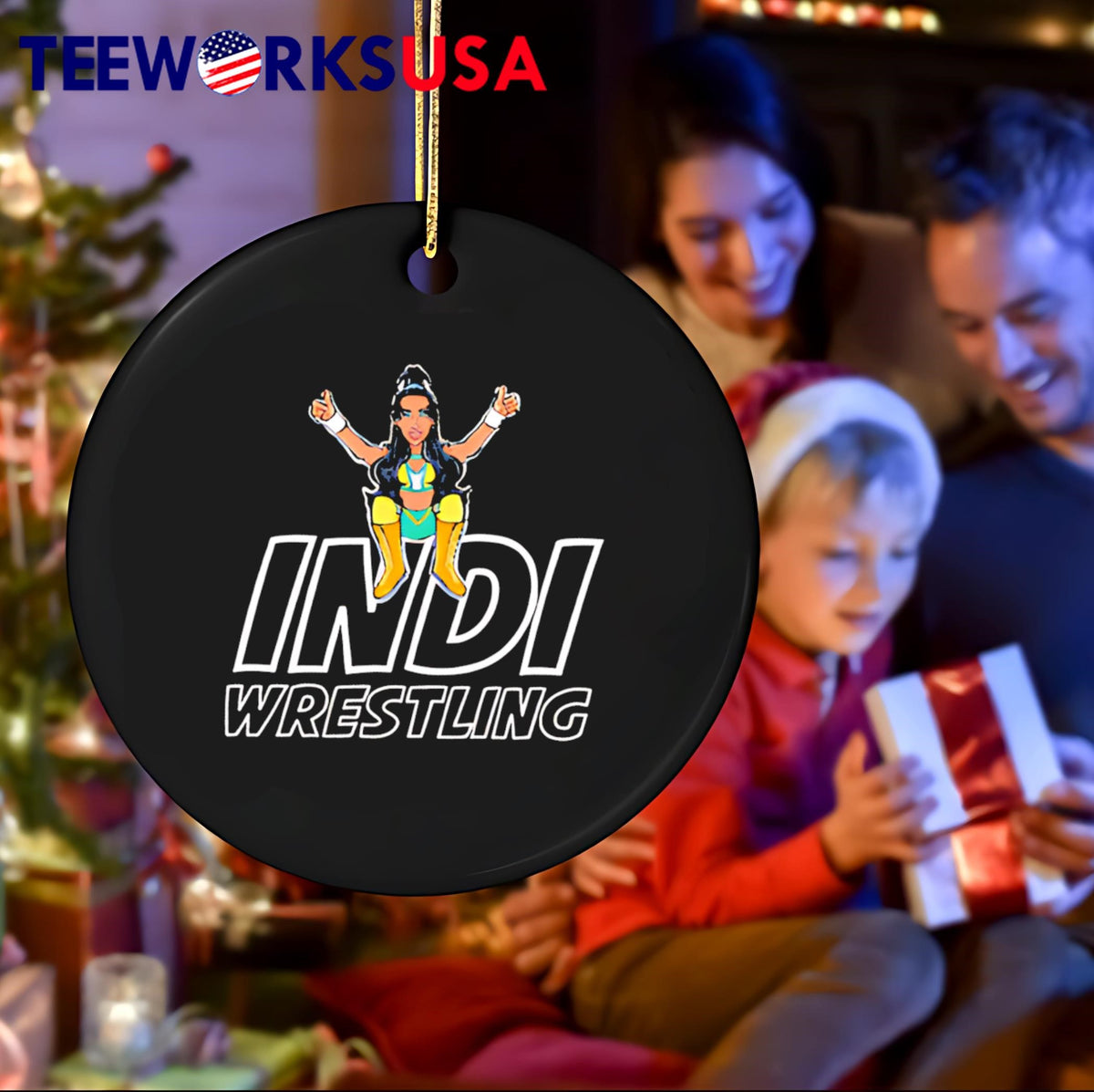 Indi Wrestling cartoon - Adult & Kids T-Shirts, Sweatshirts & Hoodies apparel design preview 4
