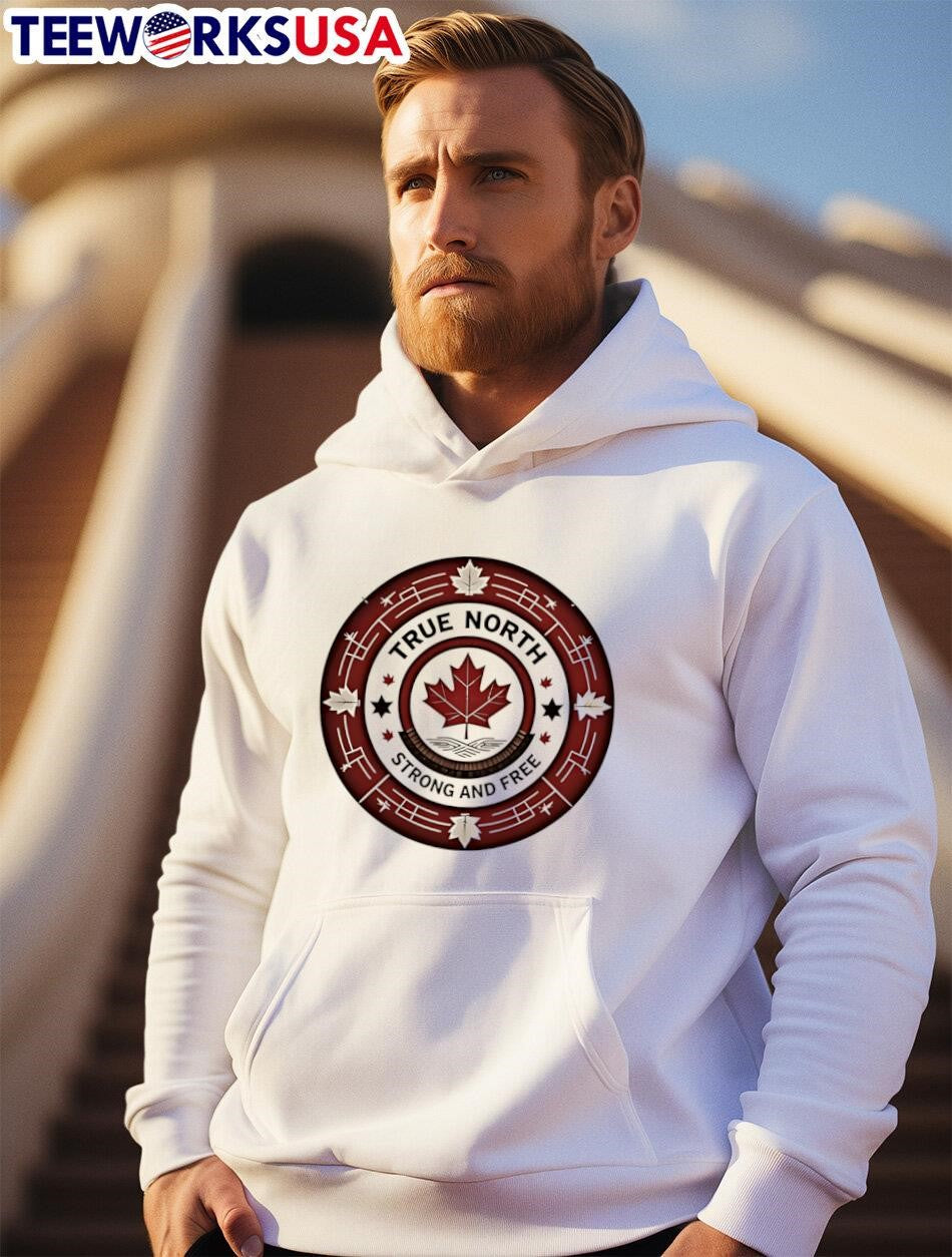 True North Strong And Free Canada - Adult & Kids T-Shirts, Sweatshirts & Hoodies apparel design preview 2