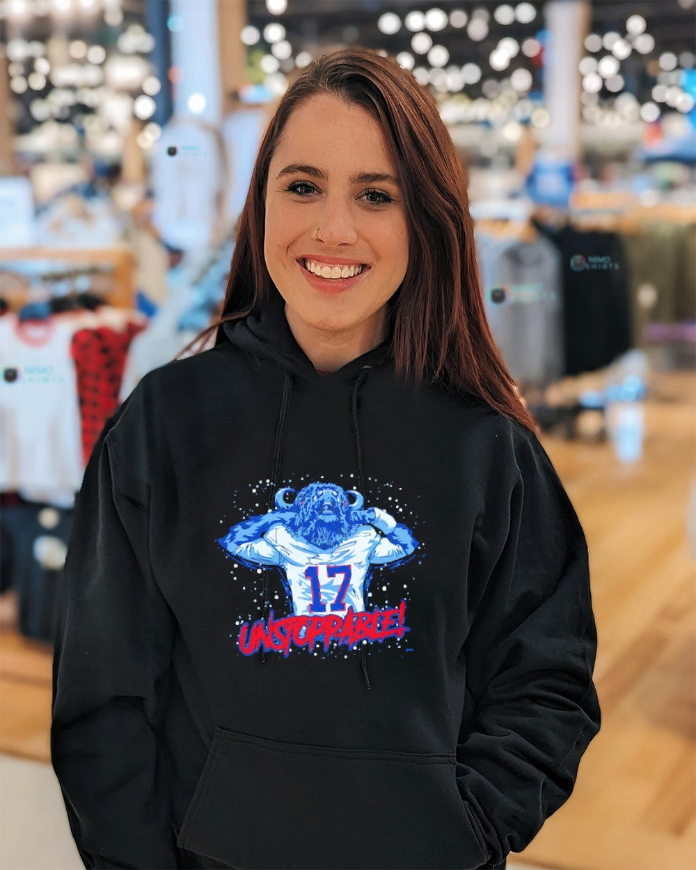 Unstoppable Josh Allen Buffalo Bills mascot - Adult & Kids T-Shirts, Sweatshirts & Hoodies apparel design preview 5