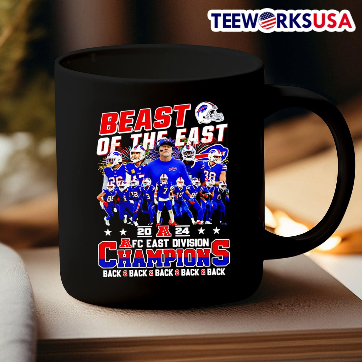 Beast of the East 2024 AFC Division Champions back 2 - Adult & Kids T-Shirts, Sweatshirts & Hoodies apparel design preview 3