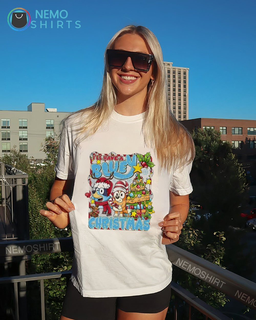 I'll have a blue Christmas with Bluey and Bingo - Adult & Kids T-Shirts, Sweatshirts & Hoodies apparel design preview 6