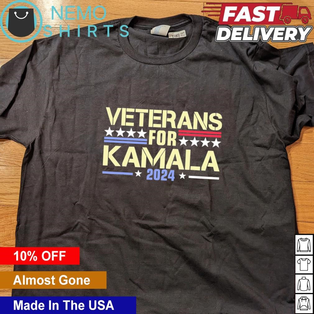 Veterans for Kamala 2024 election USA military - Adult & Kids T-Shirts, Sweatshirts & Hoodies apparel design preview 4