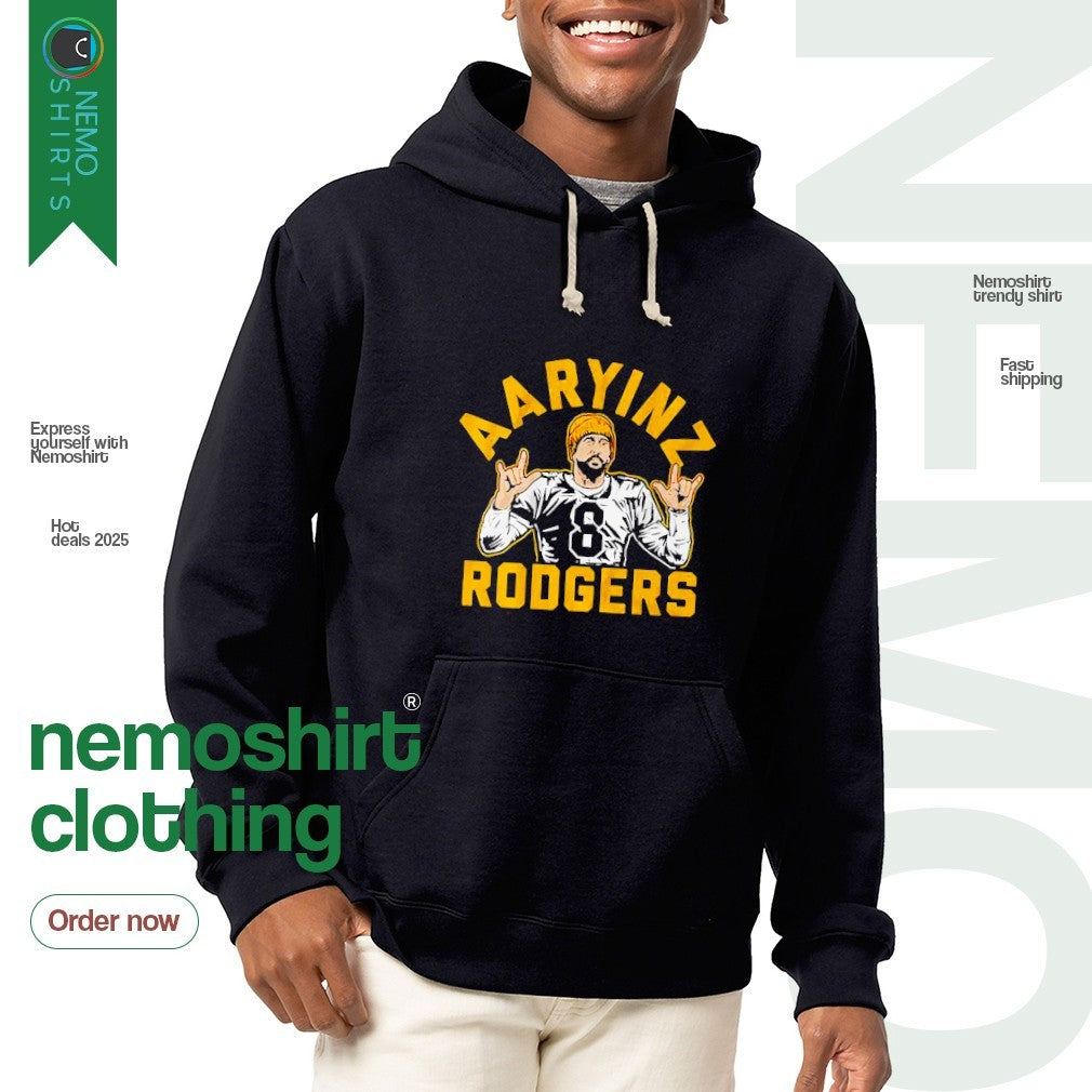 Aaron Rodgers Pittsburgh Steelers AarYinz cartoon - Adult & Kids T-Shirts, Sweatshirts & Hoodies apparel design preview 2