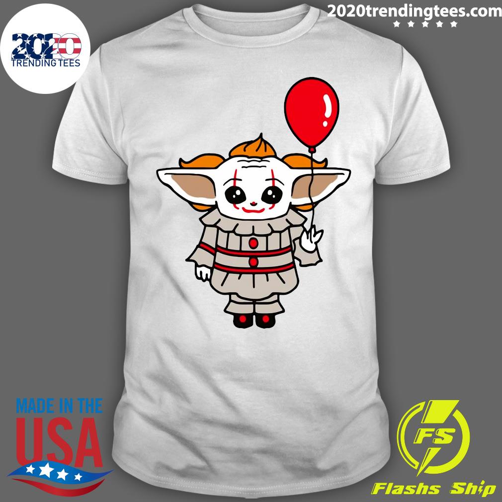 Baby Yoda Cosplay Pennywise Clown - Adult & Kids T-Shirts, Sweatshirts & Hoodies apparel design preview 1
