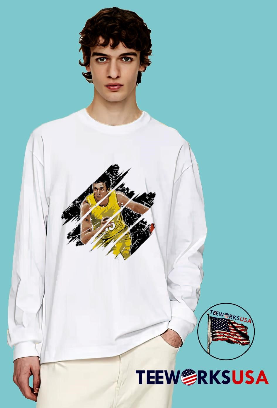 Austin Reaves Los Angeles L Stripes - Adult & Kids T-Shirts, Sweatshirts & Hoodies apparel design preview 4
