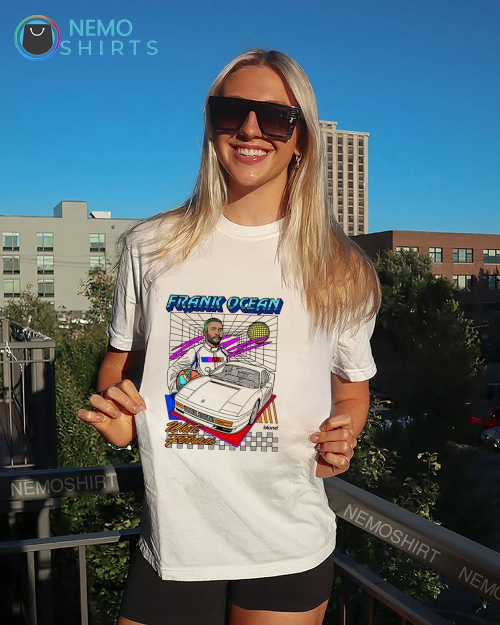 Frank Ocean White Ferrari Blond Retro Bootleg - Adult & Kids T-Shirts, Sweatshirts & Hoodies apparel design preview 6