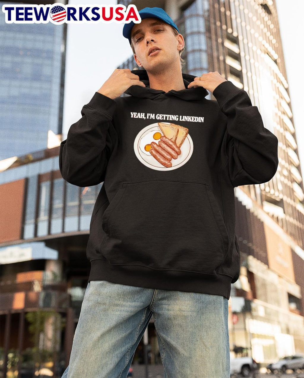 Yeah I'm Getting Linkedin - Adult & Kids T-Shirts, Sweatshirts & Hoodies apparel design preview 3