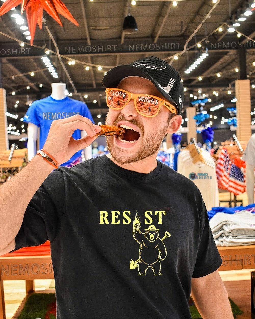 Resist smokey bear fire vintage - Adult & Kids T-Shirts, Sweatshirts & Hoodies apparel design preview 1