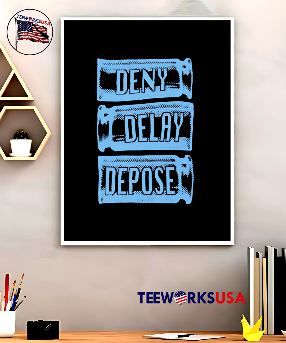 Bail fundraiser DENY DELAY DEPOSE - Adult & Kids T-Shirts, Sweatshirts & Hoodies apparel design preview 5