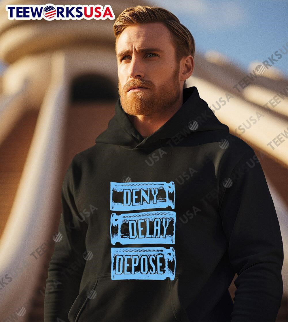 Bail fundraiser DENY DELAY DEPOSE - Adult & Kids T-Shirts, Sweatshirts & Hoodies apparel design preview 3