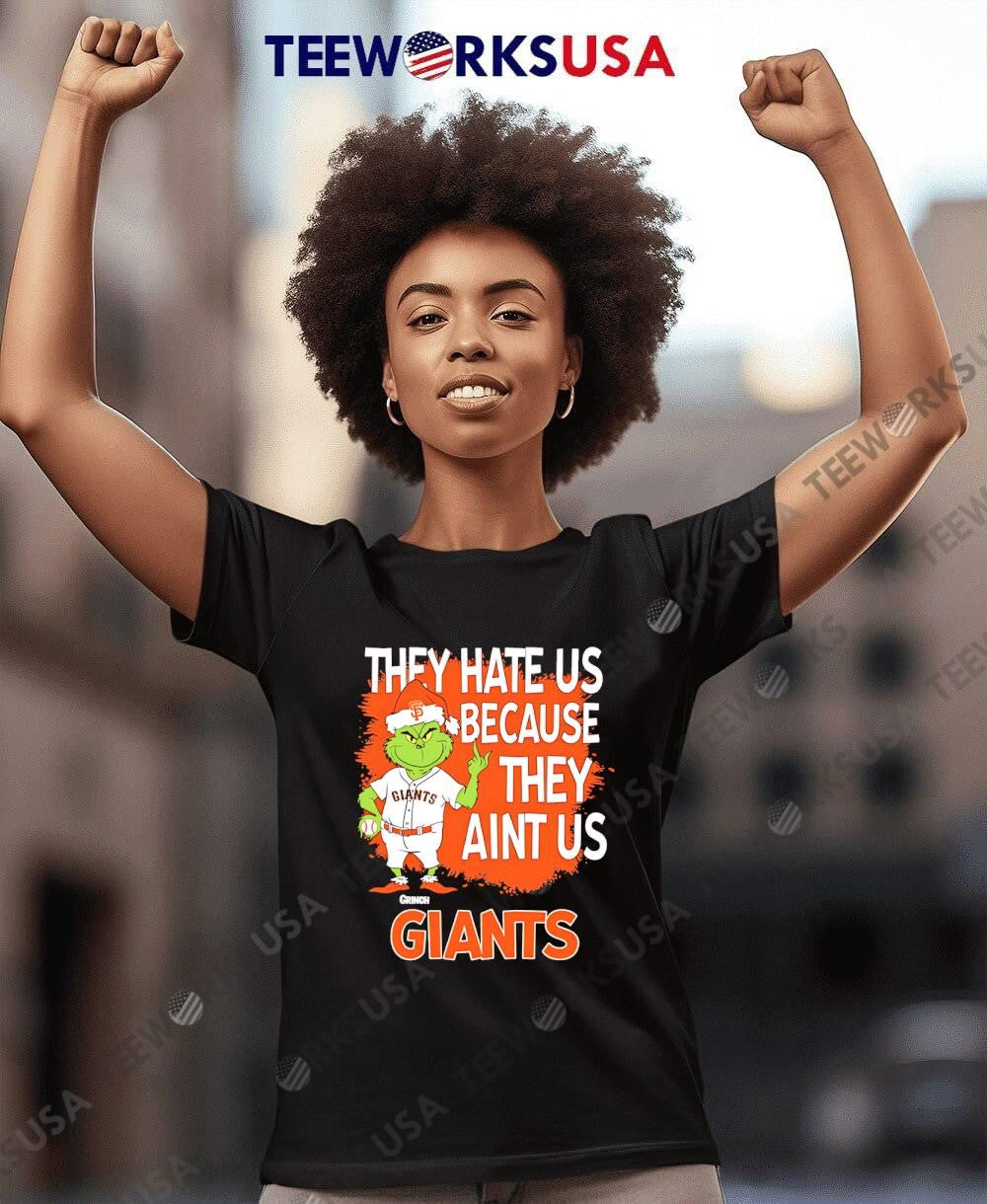 San Francisco Giants Grinch Christmas They Hate Us - Adult & Kids T-Shirts, Sweatshirts & Hoodies apparel design preview 8