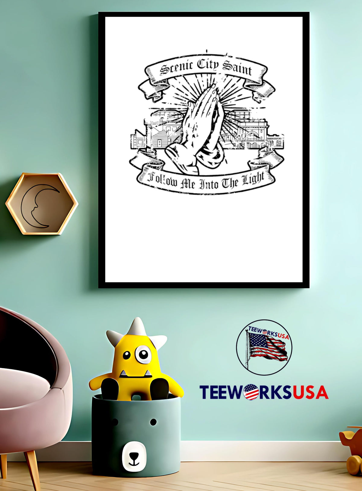 Scenic City Saint - Adult & Kids T-Shirts, Sweatshirts & Hoodies apparel design preview 4