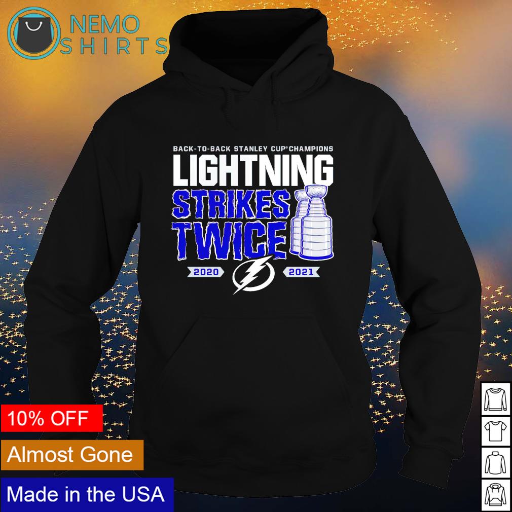 Back to Stanley cup champions Lightning strikes twice - Adult & Kids T-Shirts, Sweatshirts & Hoodies product image 2