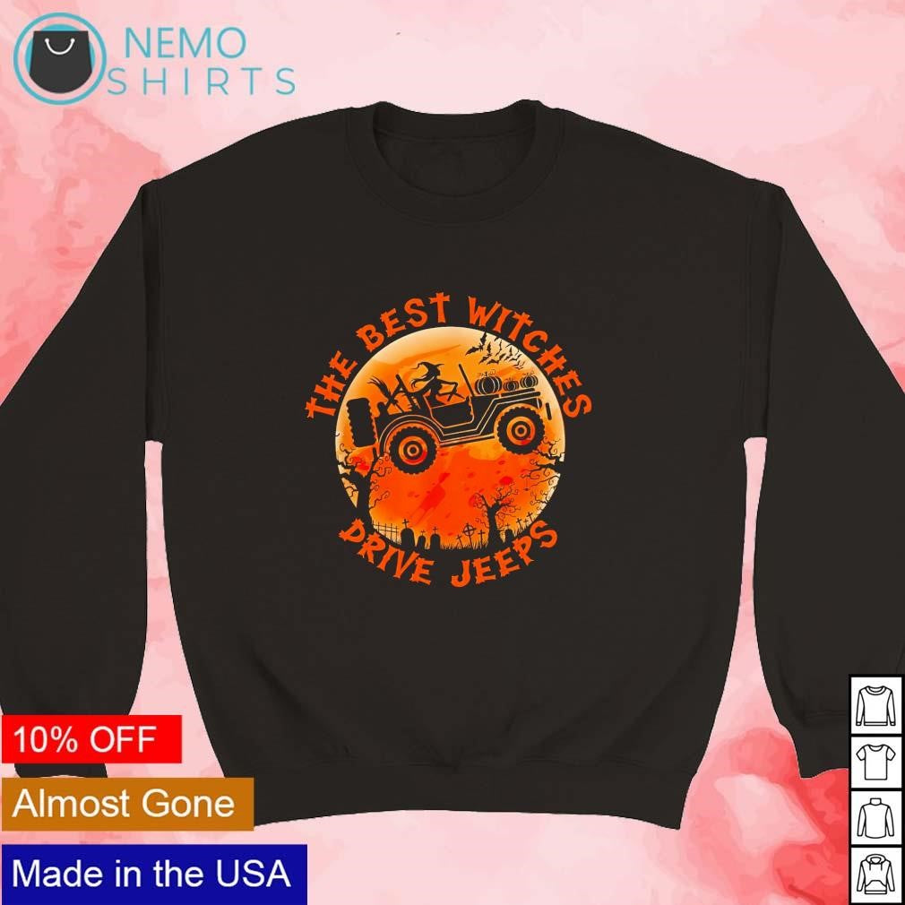 The best witches drive jeeps Halloween - Adult & Kids T-Shirts, Sweatshirts & Hoodies apparel design preview 3