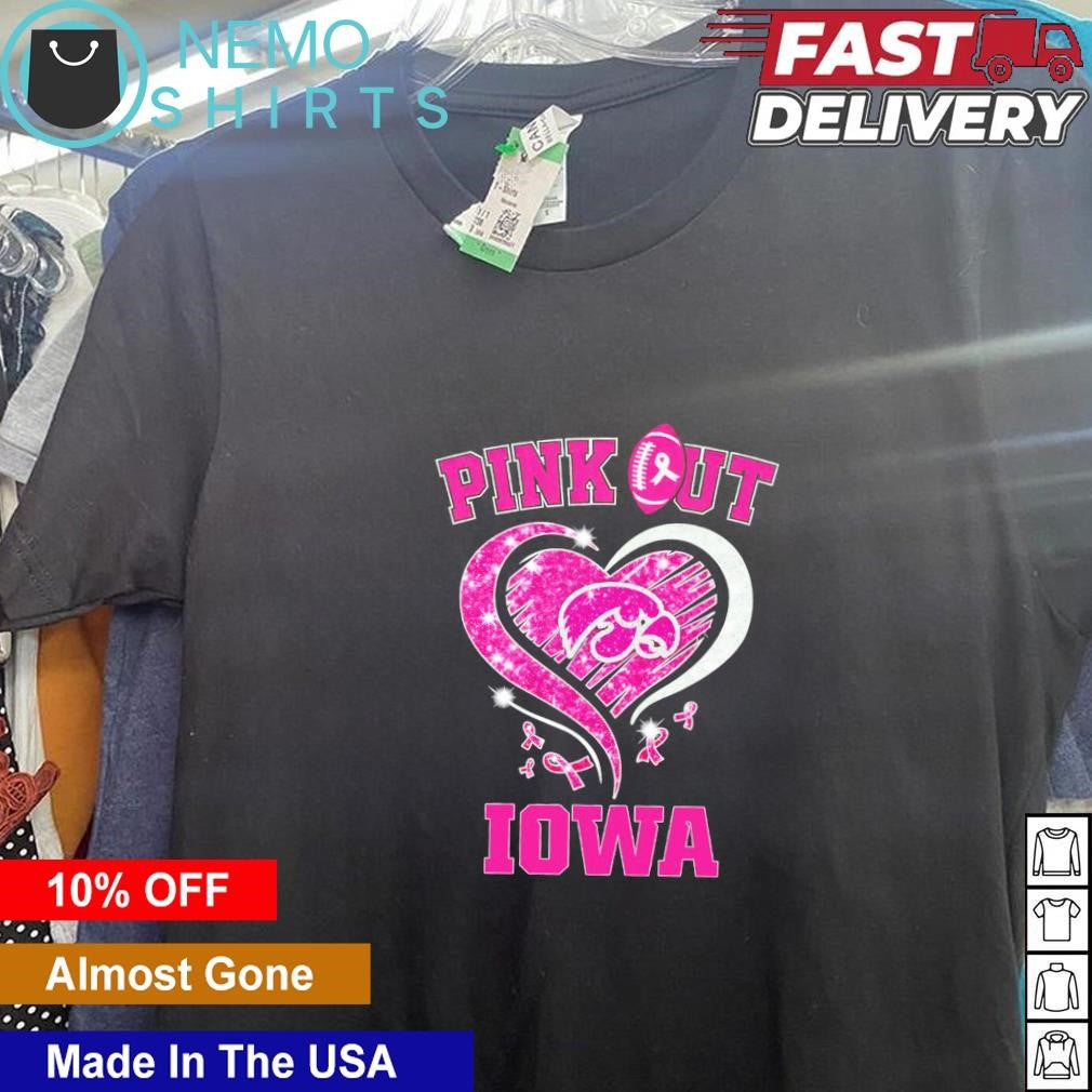 Pink out breast cancer Iowa Hawkeyes - Adult & Kids T-Shirts, Sweatshirts & Hoodies apparel design preview 5