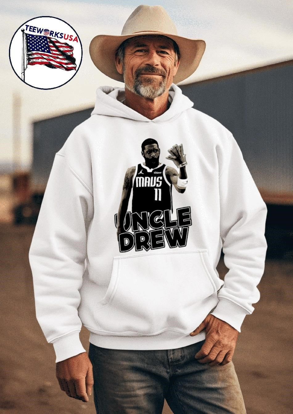 Kyrie Irving 11 Dallas Mavericks uncle drew - Adult & Kids T-Shirts, Sweatshirts & Hoodies apparel design preview 2