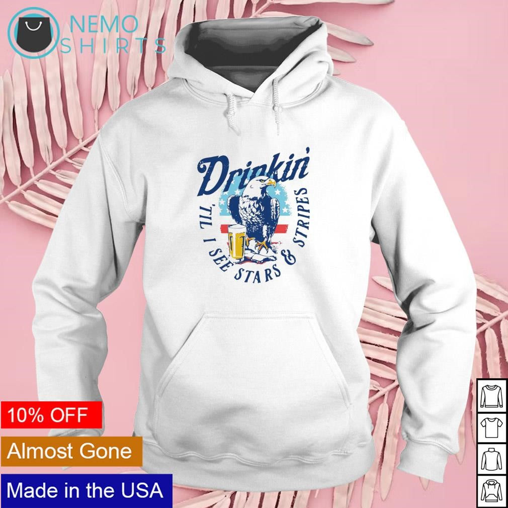 Eagle drinking' till I see stars and stripes - Adult & Kids T-Shirts, Sweatshirts & Hoodies apparel design preview 2