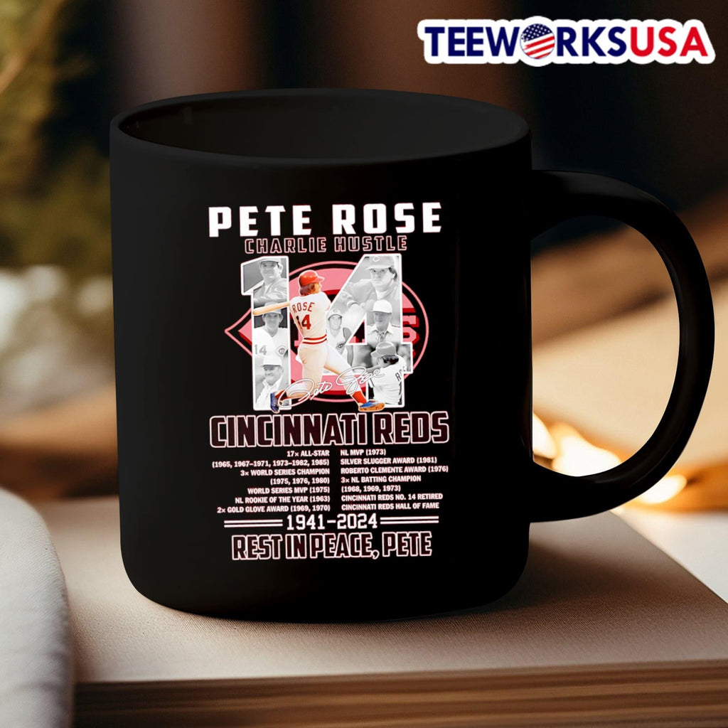 Pete Rose Charlie Hustle Cincinnati Reds 1941 2024 - Adult & Kids T-Shirts, Sweatshirts & Hoodies apparel design preview 3