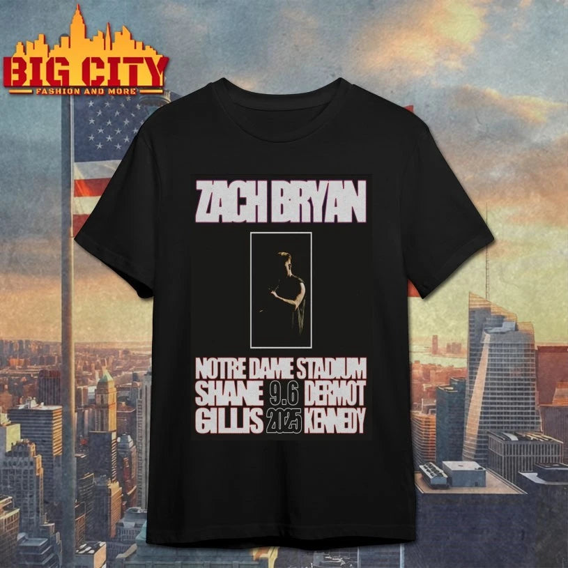 09.06.2025 Zach Bryan Tour Notre Dame, IN Poster - Adult & Kids T-Shirts, Sweatshirts & Hoodies apparel design preview 1