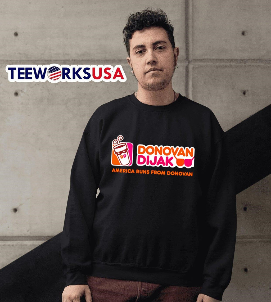Donovan Dijak America runs from - Adult & Kids T-Shirts, Sweatshirts & Hoodies apparel design preview 6