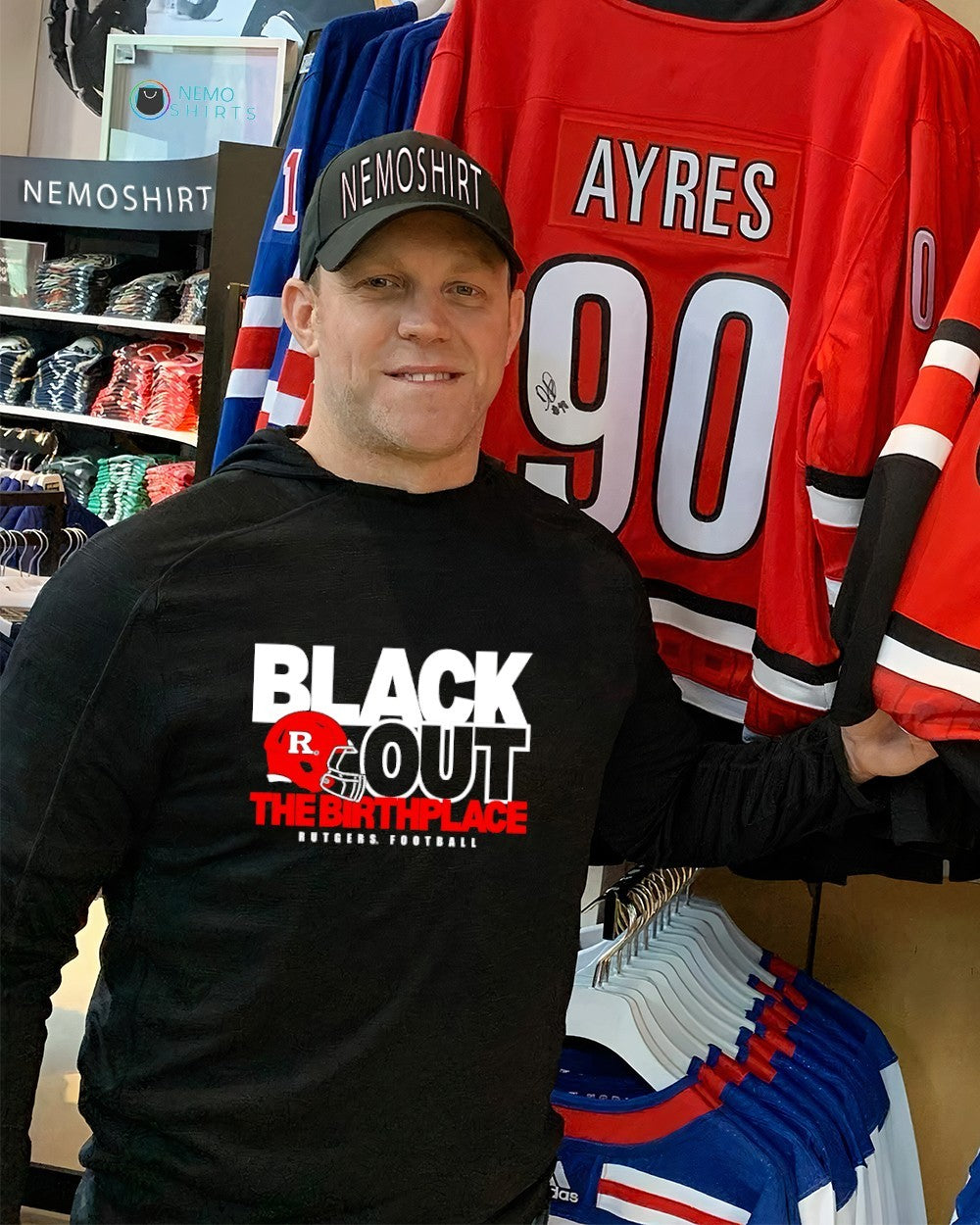 Blackout the birthplace Rutgers football - Adult & Kids T-Shirts, Sweatshirts & Hoodies apparel design preview 2
