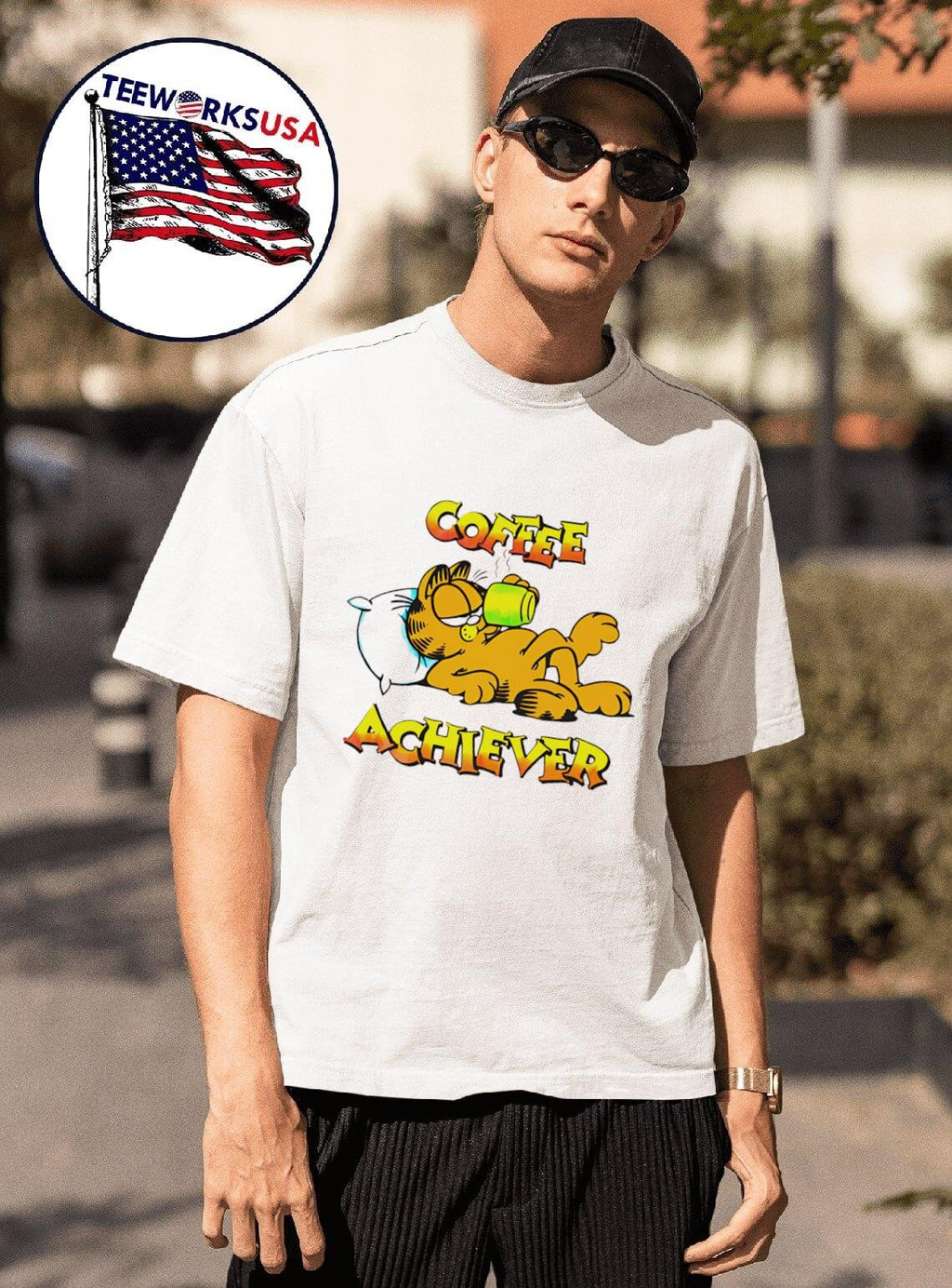 Garfield coffee achiever - Adult & Kids T-Shirts, Sweatshirts & Hoodies apparel design preview 1