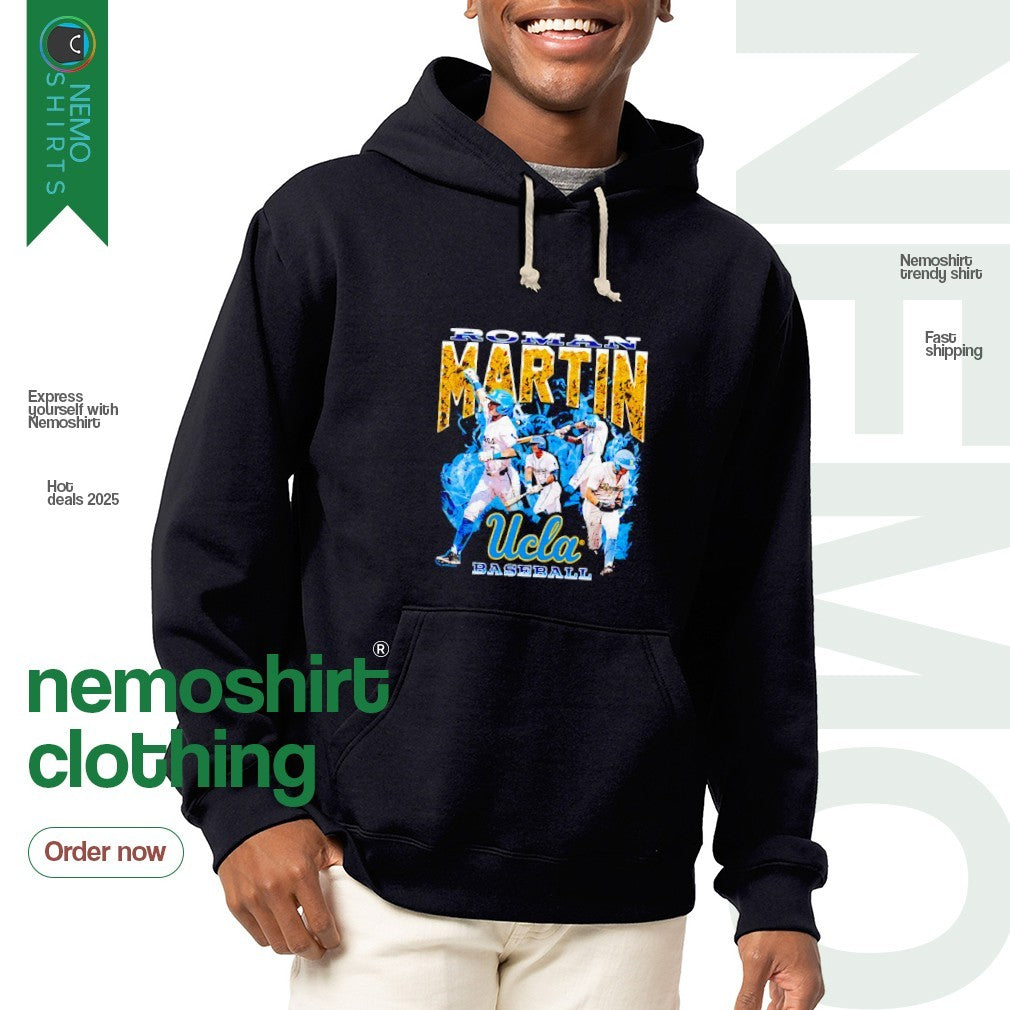 Roman Martin Ucla Bruins baseball vintage graphic - Adult & Kids T-Shirts, Sweatshirts & Hoodies apparel design preview 2