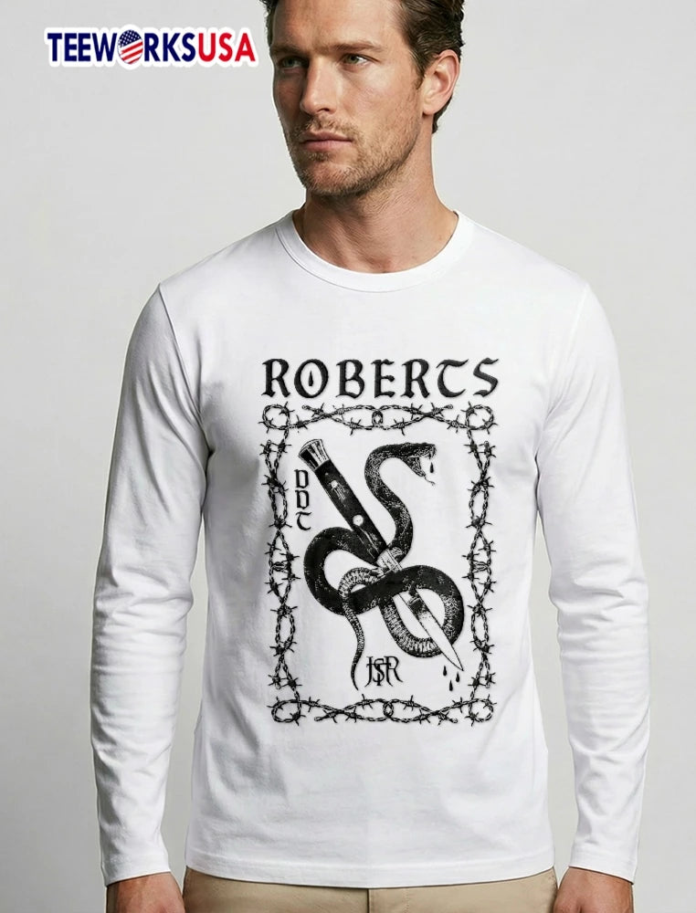 Roberts Ddt Jsr Coiled Snake Switchblade Barbed Wire - Adult & Kids T-Shirts, Sweatshirts & Hoodies apparel design preview 3