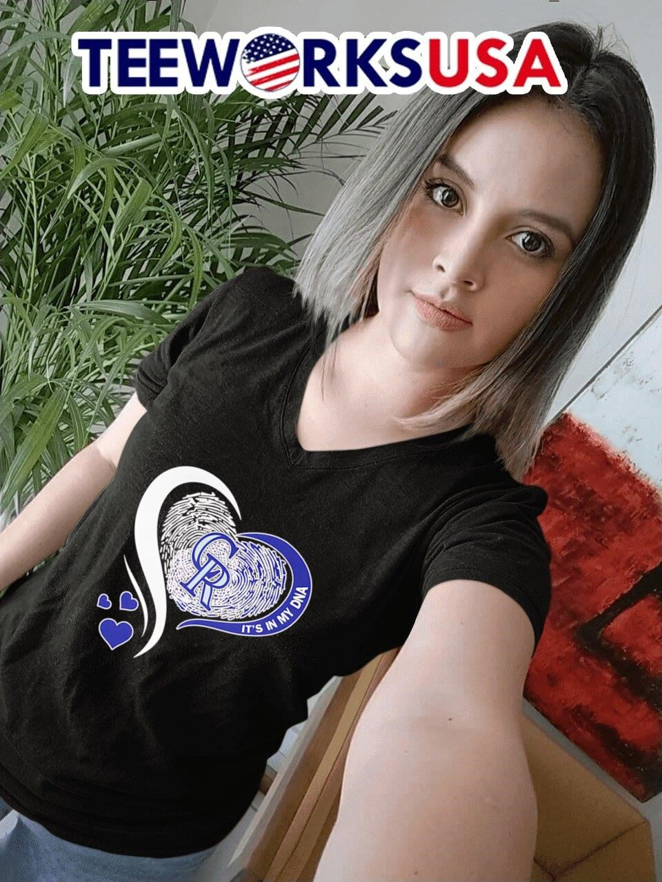 Fingerprint heart it's in my DNA Colorado Rockies - Adult & Kids T-Shirts, Sweatshirts & Hoodies apparel design preview 7