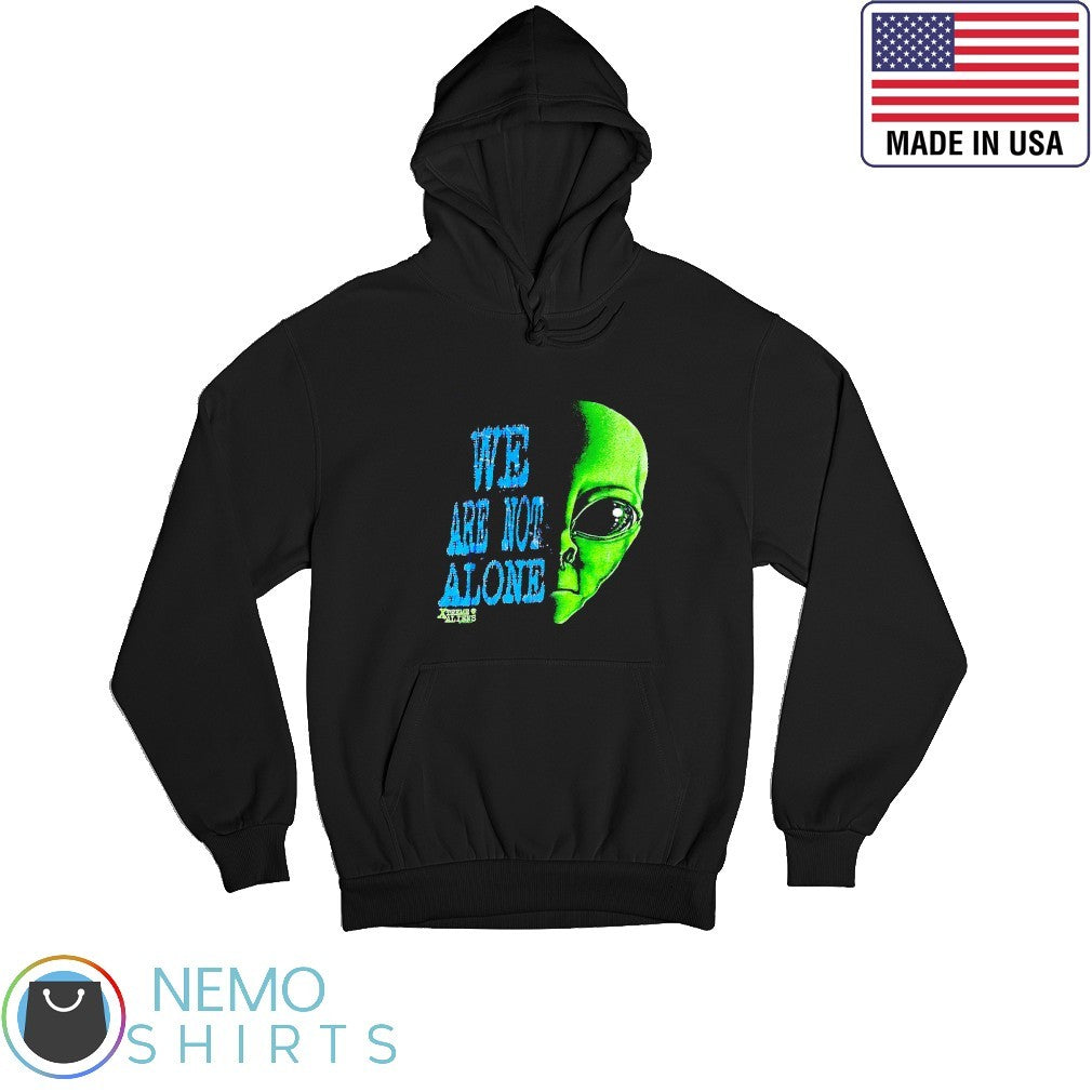 We are not alone green alien vintage - Adult & Kids T-Shirts, Sweatshirts & Hoodies apparel design preview 2