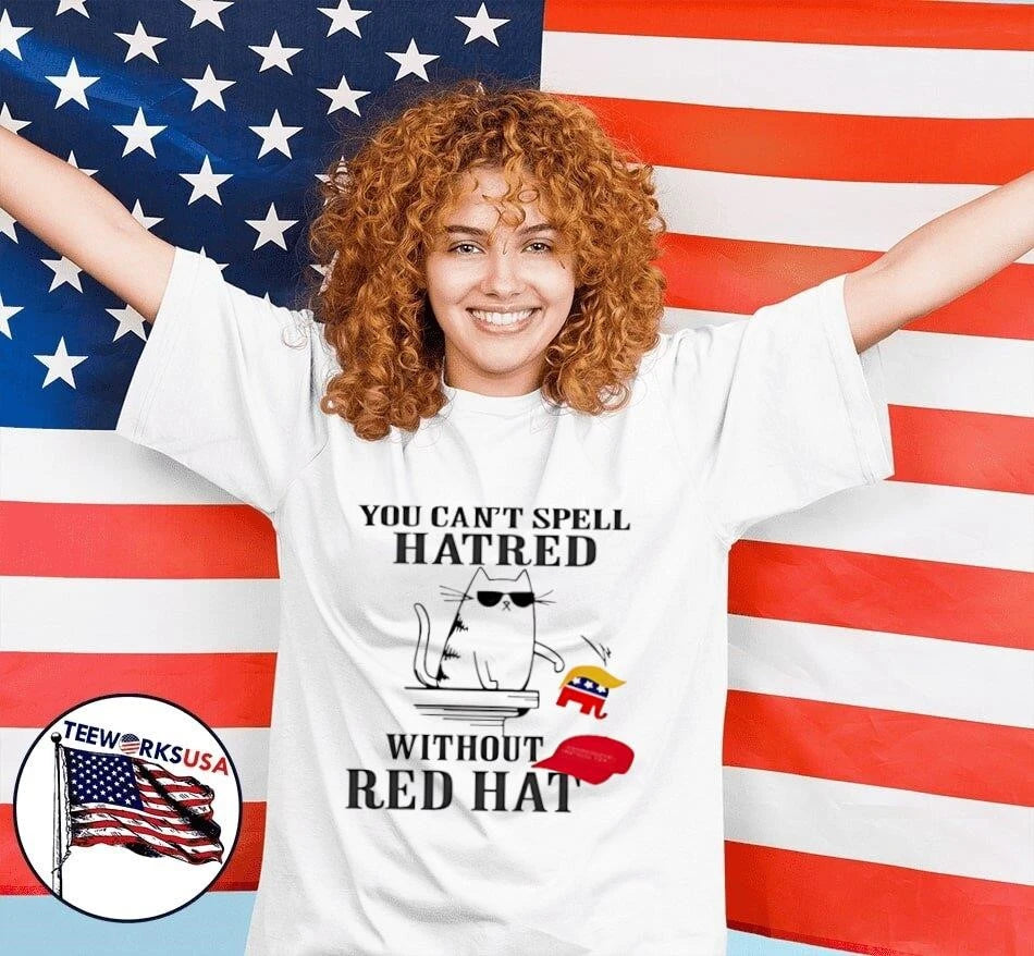 You Can't Spell Hatred Without Red Hat Cat - Adult & Kids T-Shirts, Sweatshirts & Hoodies apparel design preview 7