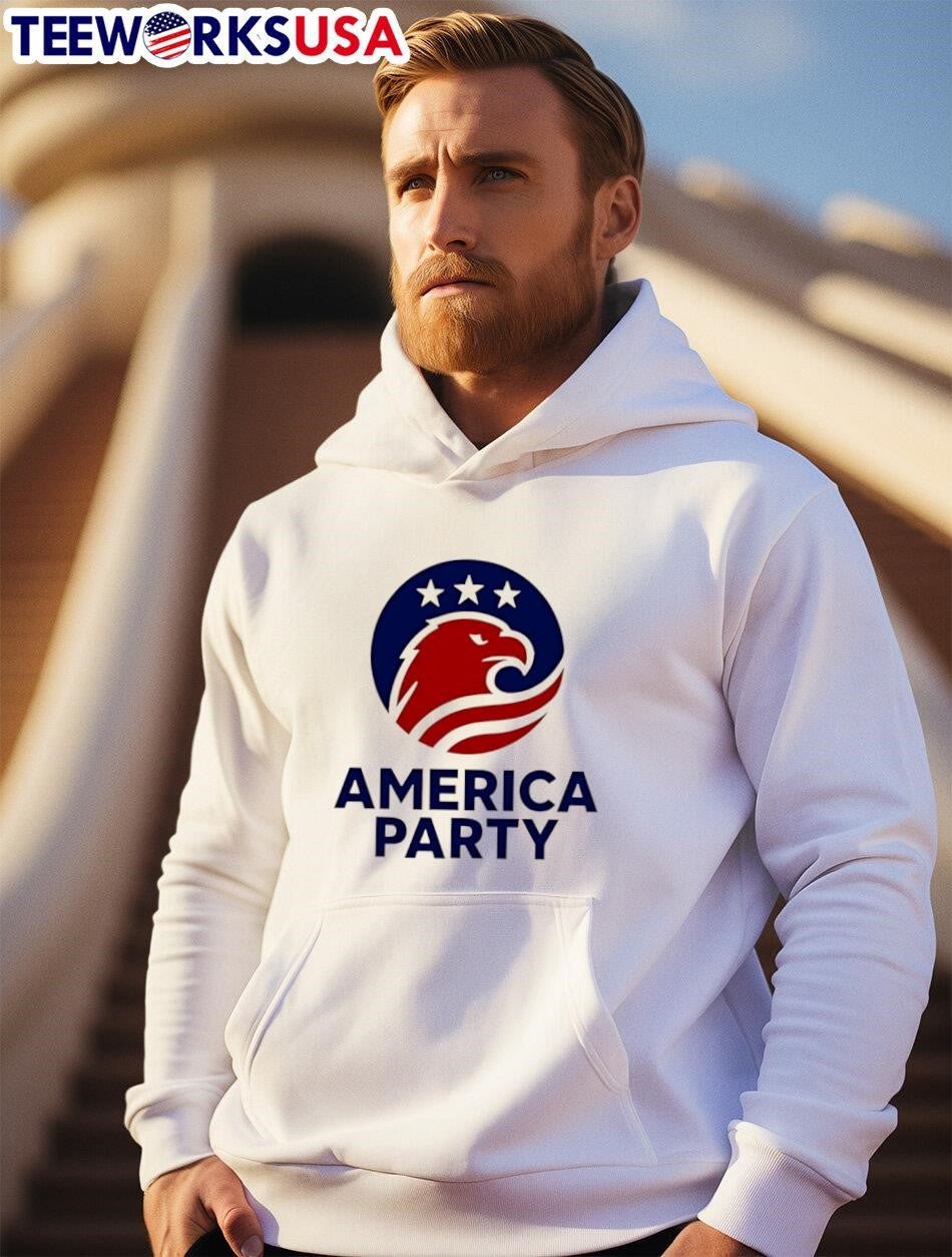 Elon Musk America Party Flag - Adult & Kids T-Shirts, Sweatshirts & Hoodies apparel design preview 2