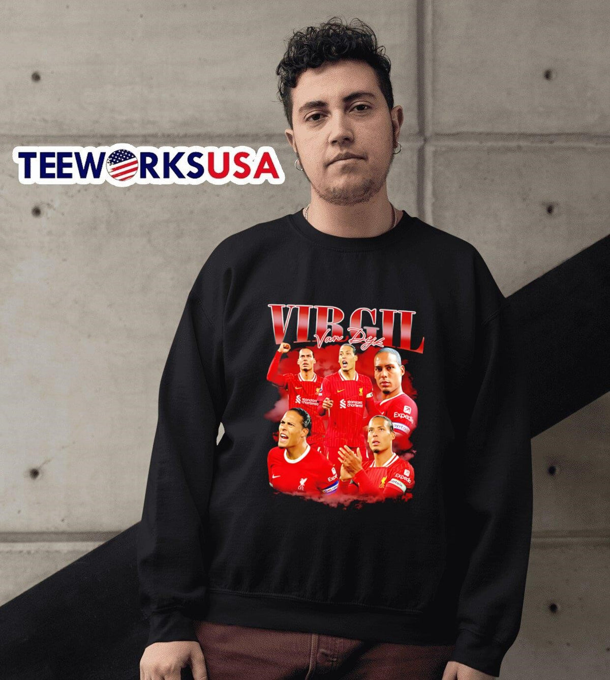 Virgil Van Dijk bootleg - Adult & Kids T-Shirts, Sweatshirts & Hoodies apparel design preview 6