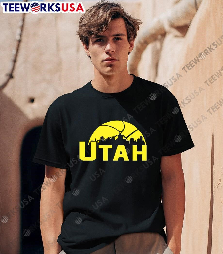 Utah Jazz Cityscape Skyline style 2025 - Adult & Kids T-Shirts, Sweatshirts & Hoodies apparel design preview 1