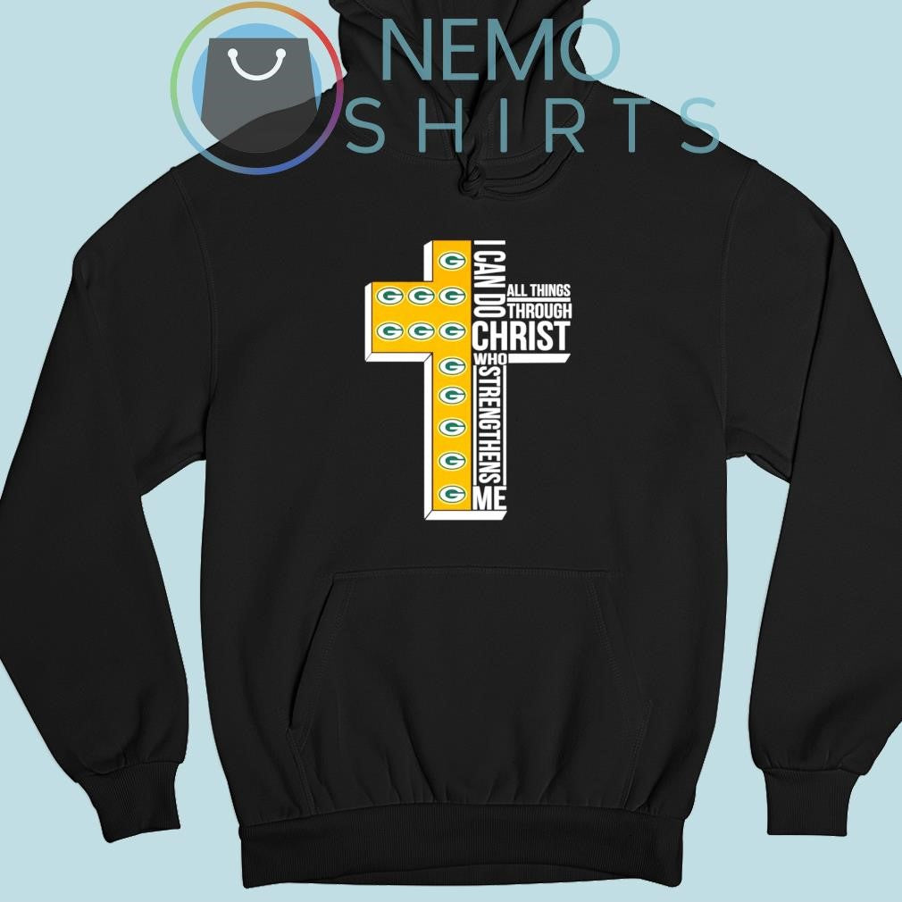 Green Bay Packers I can do all things through christ - Adult & Kids T-Shirts, Sweatshirts & Hoodies apparel design preview 2