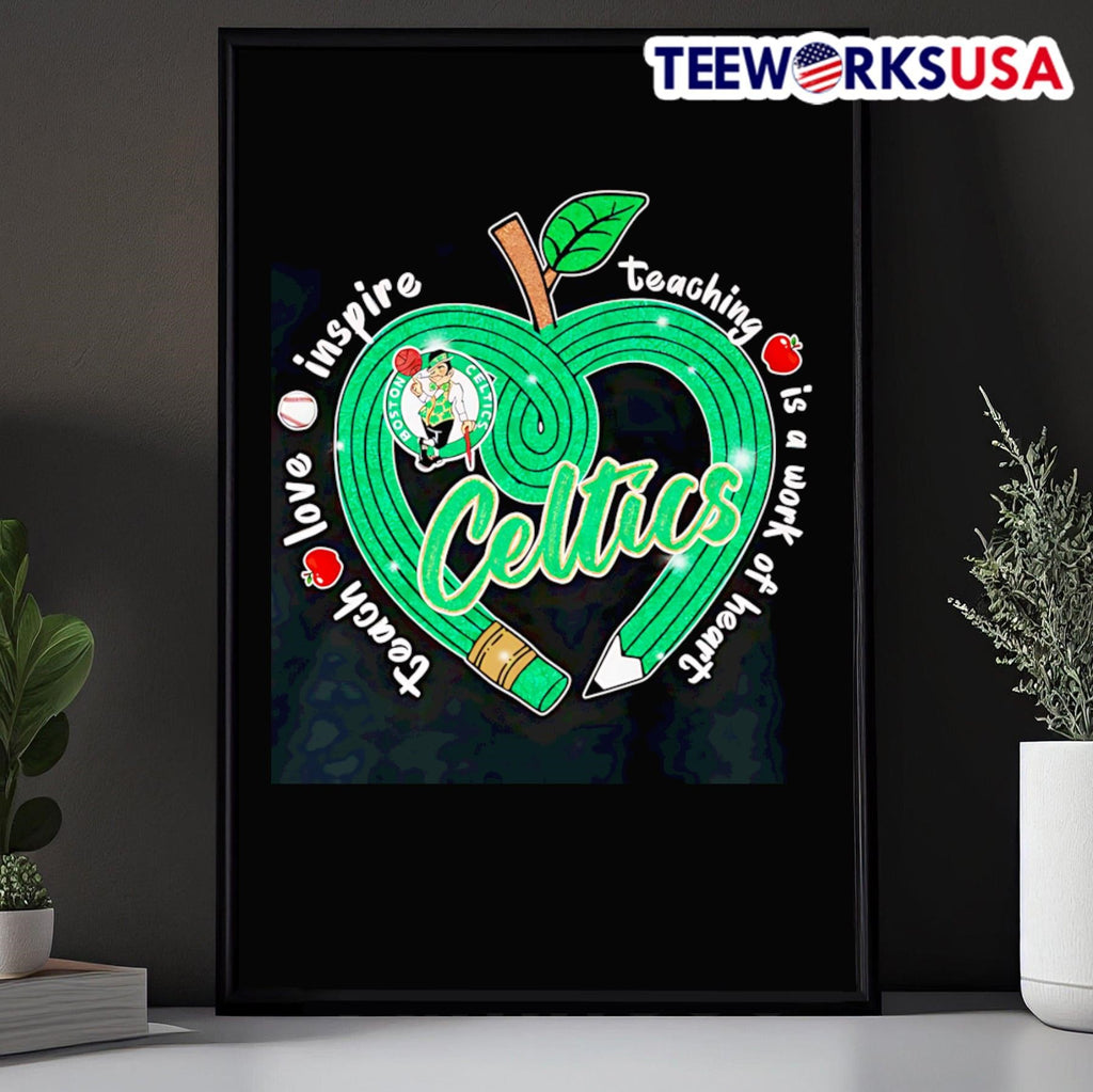 Teach love inspire teaching is a work of heart Boston - Adult & Kids T-Shirts, Sweatshirts & Hoodies apparel design preview 5