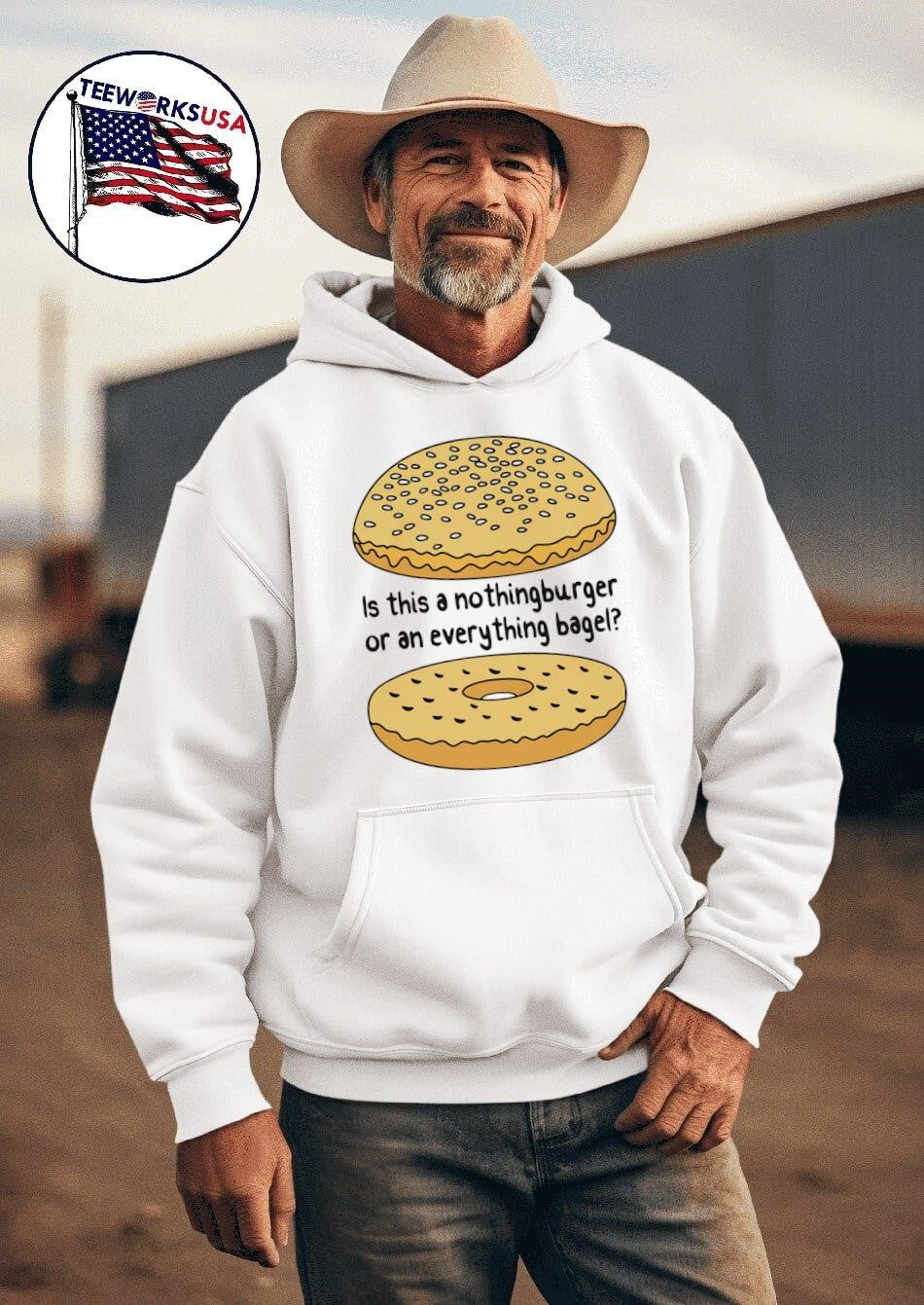 Is this a nothingburger or an everything bagel - Adult & Kids T-Shirts, Sweatshirts & Hoodies apparel design preview 2