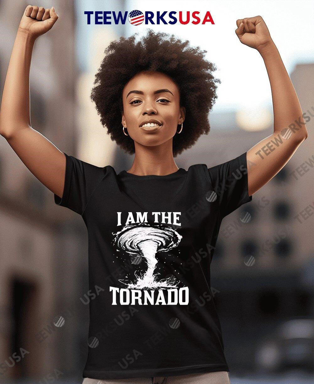 I'm The Tornado Storm Twister black white - Adult & Kids T-Shirts, Sweatshirts & Hoodies apparel design preview 7