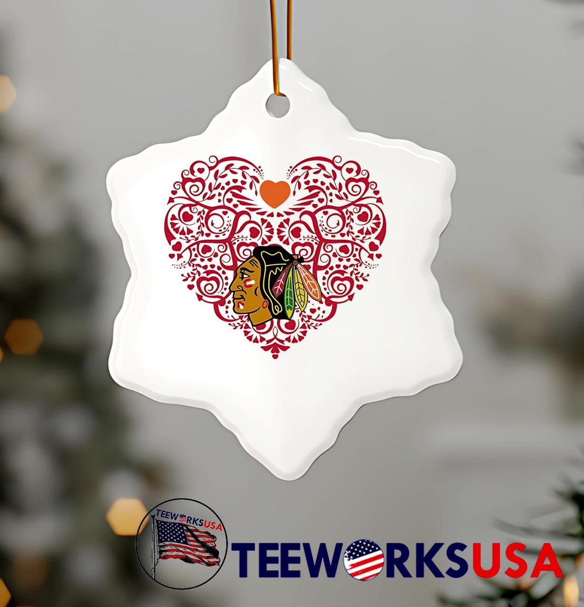 Chicago Blackhawks Floral Pattern Heart logo - Adult & Kids T-Shirts, Sweatshirts & Hoodies apparel design preview 7