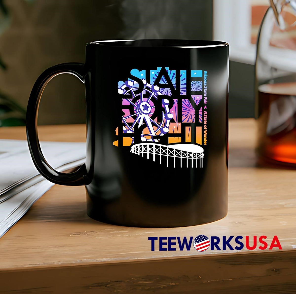 Arizona State Fair A Of Wonder Ferris Wheel Fireworks - Adult & Kids T-Shirts, Sweatshirts & Hoodies apparel design preview 2