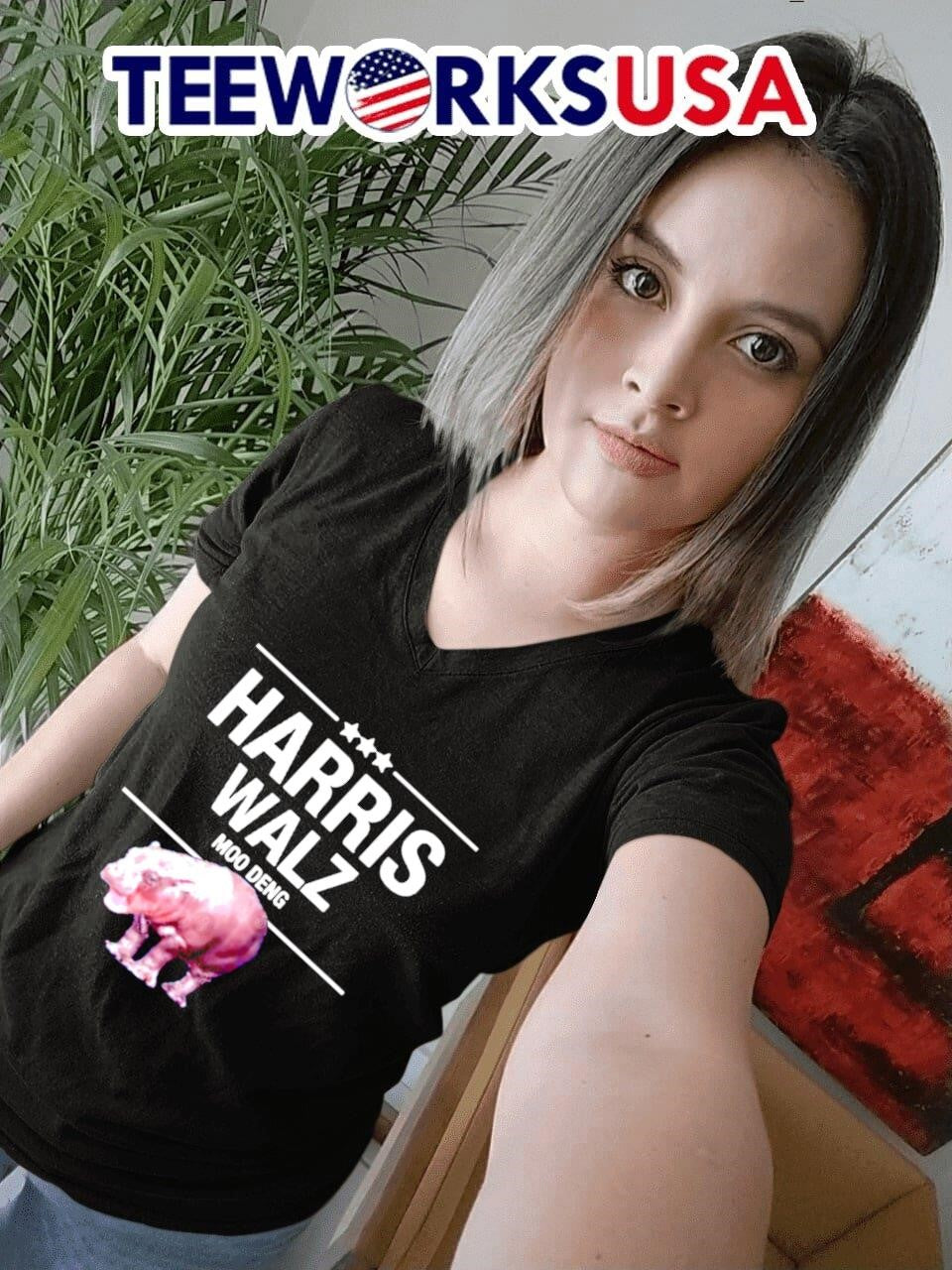 Harris Walz moo deng - Adult & Kids T-Shirts, Sweatshirts & Hoodies apparel design preview 4
