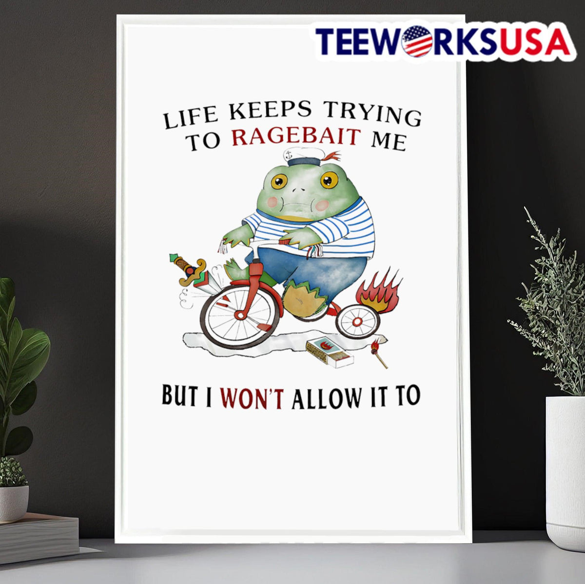 Life keeps trying to ragebait me but I won't allow it - Adult & Kids T-Shirts, Sweatshirts & Hoodies apparel design preview 6