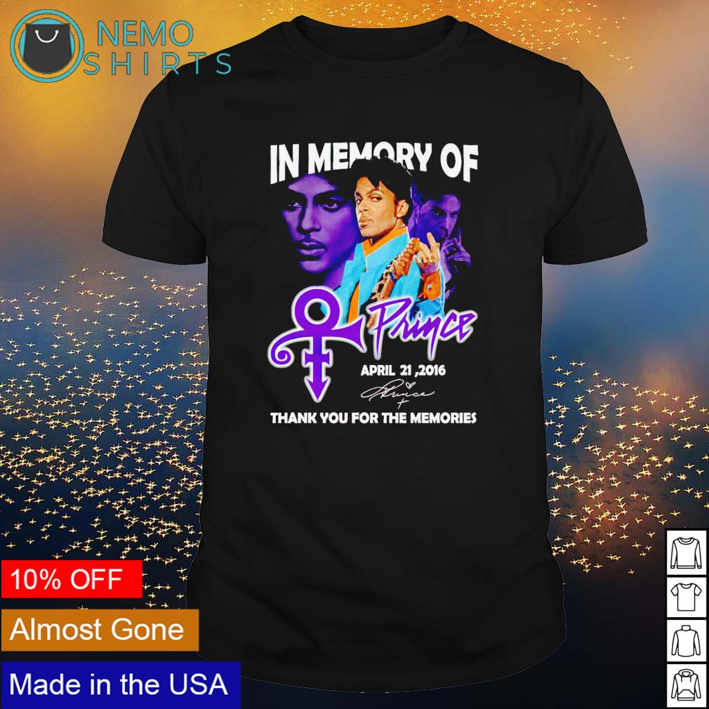 In memory of Prince April 21 2016 thank you for the - Adult & Kids T-Shirts, Sweatshirts & Hoodies apparel design preview 1